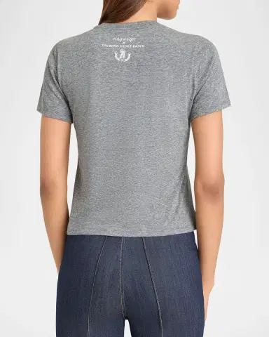 Cinq a Sept Heatset Cowgirls Crewneck Shrunken Tee | Thumbnail 2