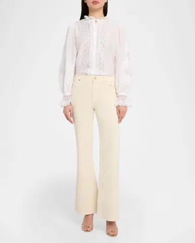 Kobi Halperin Lacey Embroidered Cotton/Silk Tieneck Blouse | Thumbnail 2 Kobi Halperin Lacey Embroidered Cotton/Silk Tieneck Blouse | Thumbnail 2