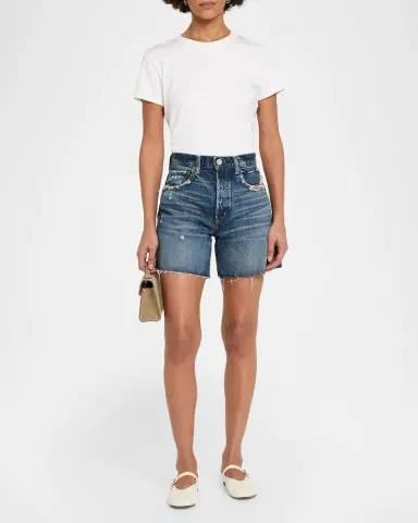 MOUSSY VINTAGE Albion Distressed Denim Shorts | Thumbnail 2 MOUSSY VINTAGE Albion Distressed Denim Shorts | Thumbnail 2