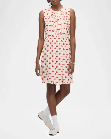 Marc Jacobs Lips Pleated Midi Dress | Thumbnail 4 Marc Jacobs Lips Pleated Midi Dress | Thumbnail 4
