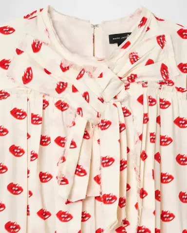 Marc Jacobs Lips Pleated Midi Dress | Thumbnail 5 Marc Jacobs Lips Pleated Midi Dress | Thumbnail 5