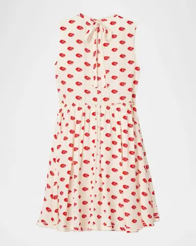 Marc Jacobs Lips Pleated Midi Dress | Thumbnail 6 Marc Jacobs Lips Pleated Midi Dress | Thumbnail 6