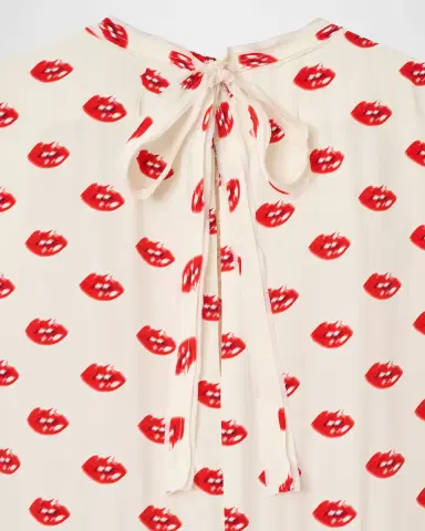 Marc Jacobs Lips Pleated Midi Dress | Thumbnail 7 Marc Jacobs Lips Pleated Midi Dress | Thumbnail 7
