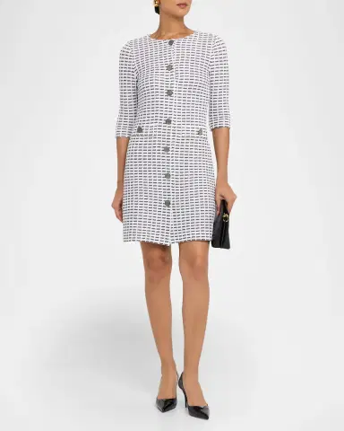 Misook Two-Tone Tweed Knit Sheath Dress | Thumbnail 3 Misook Two-Tone Tweed Knit Sheath Dress | Thumbnail 3