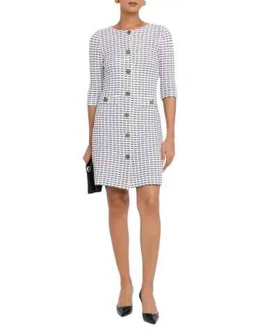 Misook Two-Tone Tweed Knit Sheath Dress | Thumbnail 1 Misook Two-Tone Tweed Knit Sheath Dress | Thumbnail 1