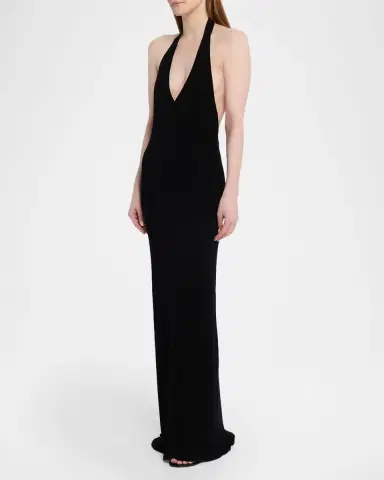 Nili Lotan Ivenka Backless Halter Dress | Thumbnail 4
