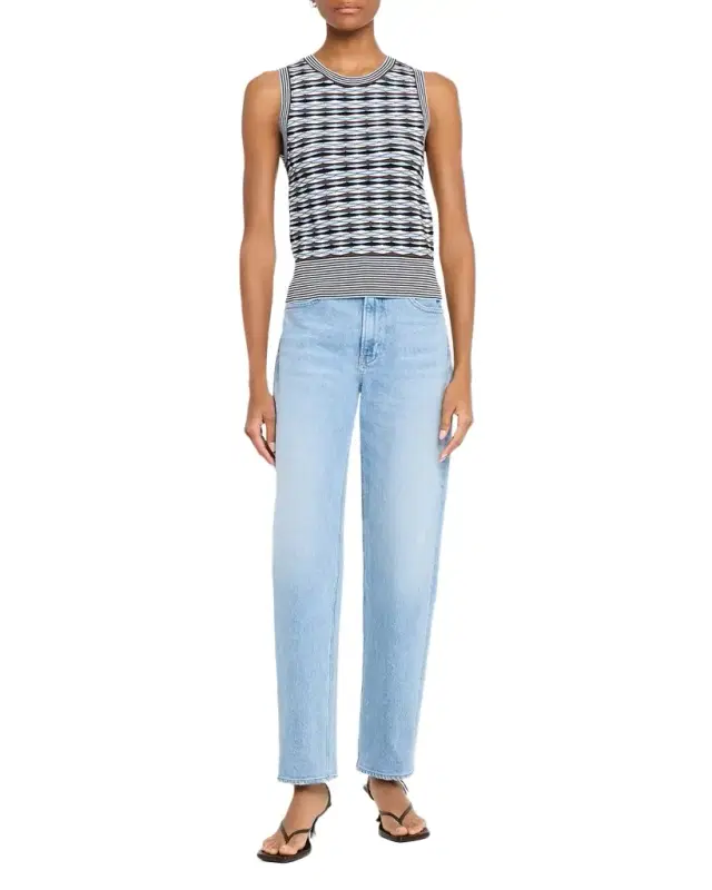 Jerrel Diamond Jacquard-Knit Top