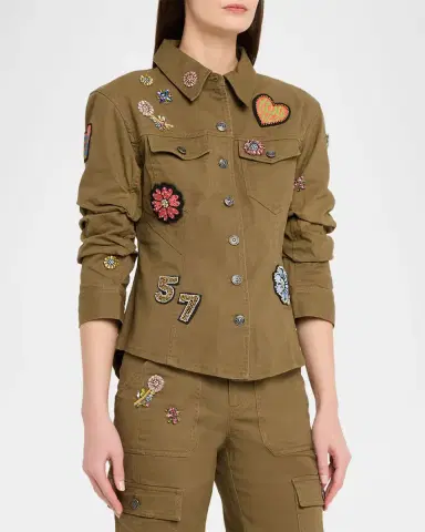 Cinq à Sept Canyon Retro Love Scrunched Jacket | Thumbnail 4 Cinq à Sept Canyon Retro Love Scrunched Jacket | Thumbnail 4
