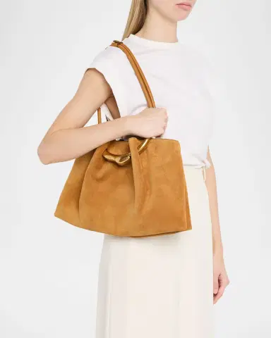 Cult Gaia Asa Pleated Suede Satchel Shoulder Bag | Thumbnail 2 Cult Gaia Asa Pleated Suede Satchel Shoulder Bag | Thumbnail 2