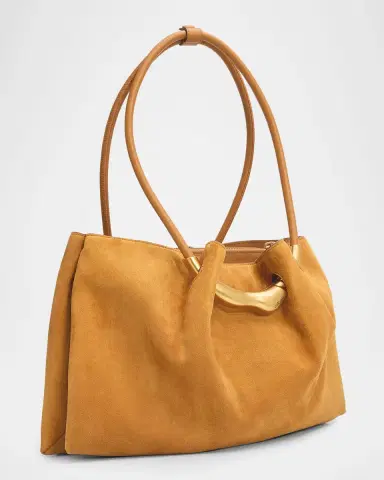 Cult Gaia Asa Pleated Suede Satchel Shoulder Bag | Thumbnail 3 Cult Gaia Asa Pleated Suede Satchel Shoulder Bag | Thumbnail 3