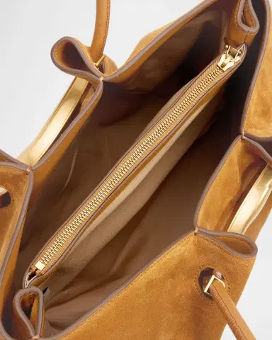 Cult Gaia Asa Pleated Suede Satchel Shoulder Bag | Thumbnail 4 Cult Gaia Asa Pleated Suede Satchel Shoulder Bag | Thumbnail 4