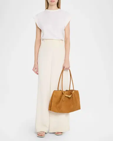 Cult Gaia Asa Pleated Suede Satchel Shoulder Bag | Thumbnail 5 Cult Gaia Asa Pleated Suede Satchel Shoulder Bag | Thumbnail 5