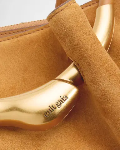 Cult Gaia Asa Pleated Suede Satchel Shoulder Bag | Thumbnail 6 Cult Gaia Asa Pleated Suede Satchel Shoulder Bag | Thumbnail 6