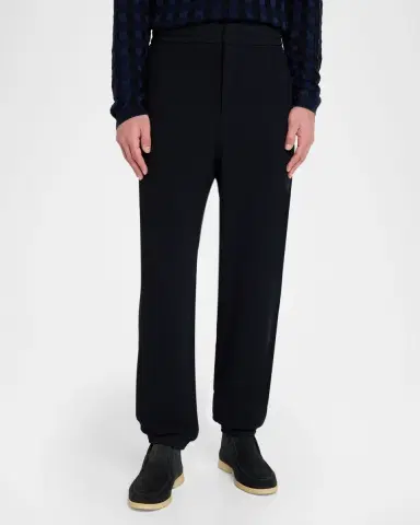 Emporio Armani Men's Textured Jersey Trousers | Thumbnail 4 Emporio Armani Men's Textured Jersey Trousers | Thumbnail 4