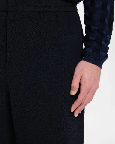 Emporio Armani Men's Textured Jersey Trousers | Thumbnail 5 Emporio Armani Men's Textured Jersey Trousers | Thumbnail 5