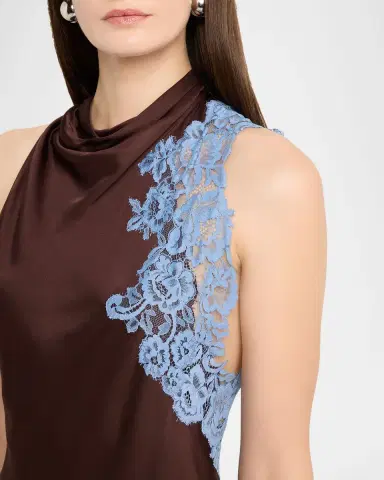 A.L.C. Rose Lace-Embroidered Cowl-Neck Top | Thumbnail 5