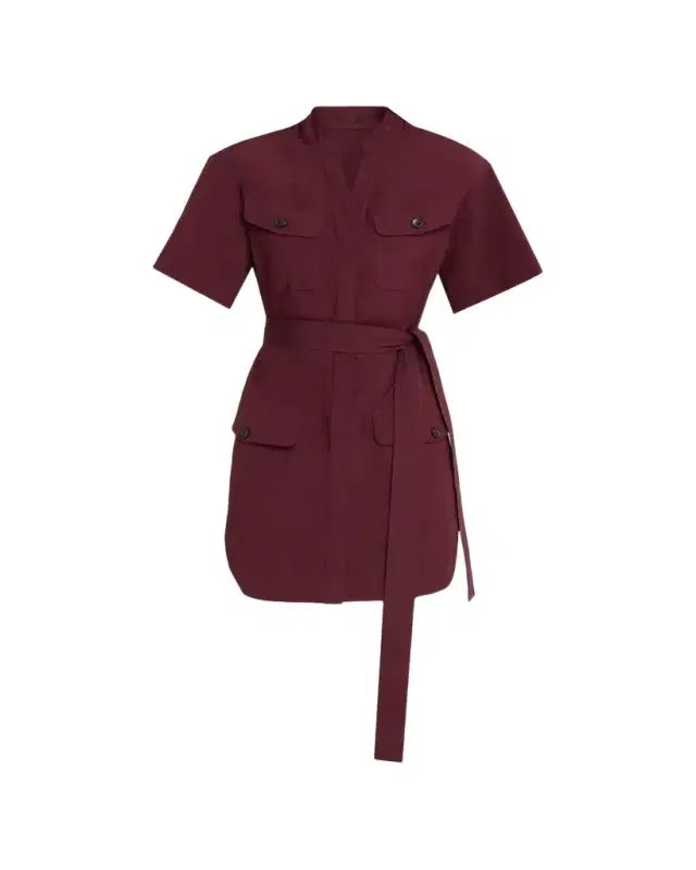 A.L.C. Quinn Short-Sleeve Twill Shirtdress