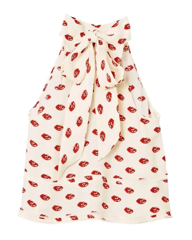 Marc Jacobs Lips Neck-Tie Halter Top