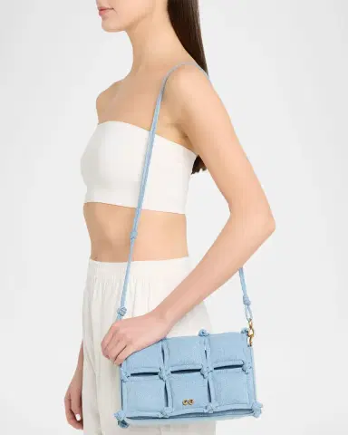 Cult Gaia Puff Cotton Denim Crossbody Bag | Thumbnail 2