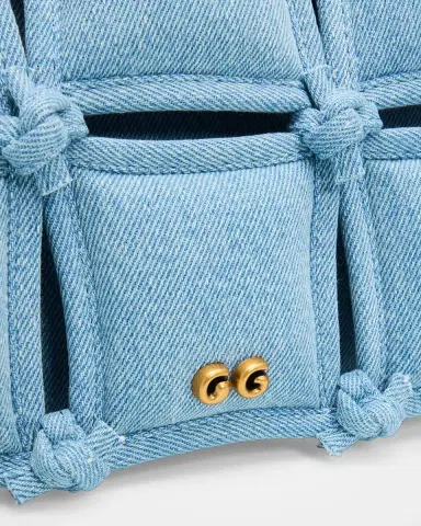 Cult Gaia Puff Cotton Denim Crossbody Bag | Thumbnail 6