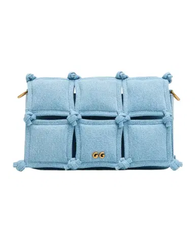 Cult Gaia Puff Cotton Denim Crossbody Bag | Thumbnail 1