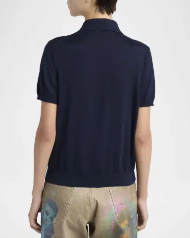 Versace Knit Button-Front Shirt | Thumbnail 2