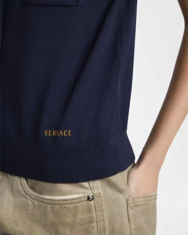 Versace Knit Button-Front Shirt | Thumbnail 4