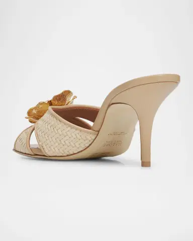 Malone Souliers 70mm Suri Raffia Mule Sandals | Thumbnail 2