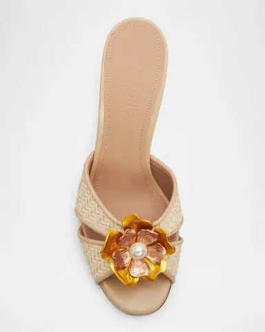 Malone Souliers 70mm Suri Raffia Mule Sandals | Thumbnail 4