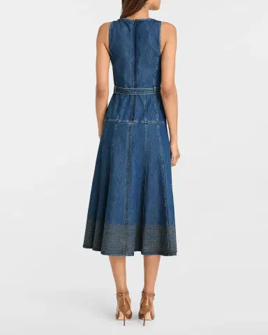Cinq à Sept Kehlani A-Line Denim Midi Dress | Thumbnail 2