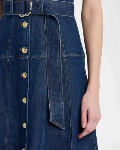 Cinq à Sept Kehlani A-Line Denim Midi Dress | Thumbnail 4