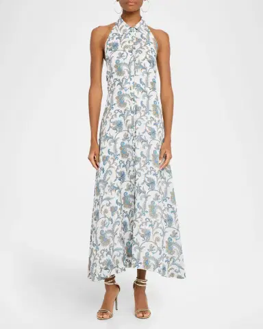 Veronica Beard Mackey Printed Ramie Maxi Dress | Thumbnail 2