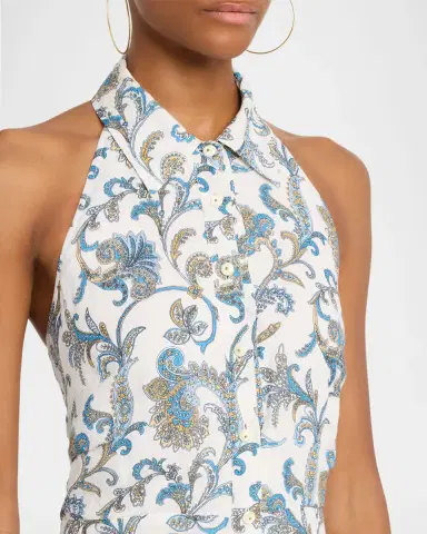 Veronica Beard Mackey Printed Ramie Maxi Dress | Thumbnail 5
