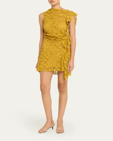 A.L.C. Astra Lace Ruffle Mini Dress | Thumbnail 4 A.L.C. Astra Lace Ruffle Mini Dress | Thumbnail 4
