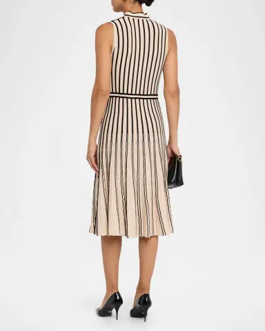 Misook Sleeveless Pleated Knit Midi Dress | Thumbnail 2 Misook Sleeveless Pleated Knit Midi Dress | Thumbnail 2