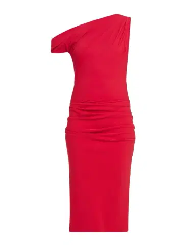 Chiara Boni La Petite Robe Adial Ruched One-Shoulder Midi Sheath Dress | Thumbnail 1 Chiara Boni La Petite Robe Adial Ruched One-Shoulder Midi Sheath Dress | Thumbnail 1