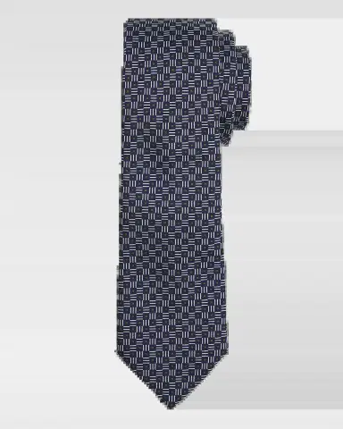 Emporio Armani Men's Micro-Geometric Square Silk Tie | Thumbnail 2