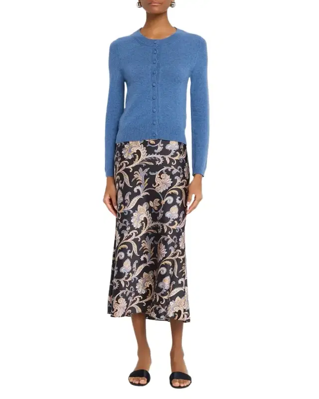 Clover Paisley-Print Stretch Silk