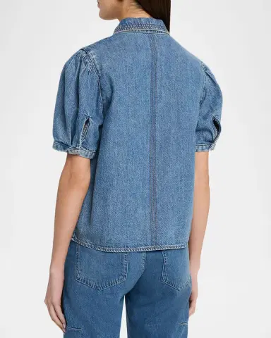 Rag & Bone Taylor Ultra-Featherweight Denim Blouse | Thumbnail 3