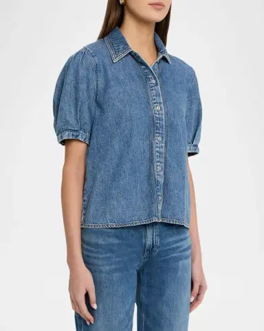 Rag & Bone Taylor Ultra-Featherweight Denim Blouse | Thumbnail 4