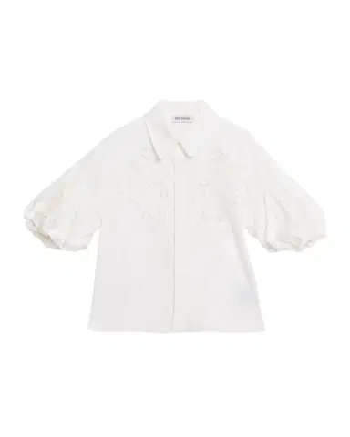 Dice Kayek Puff-Sleeve Embroidered Button-Down Top | Thumbnail 1