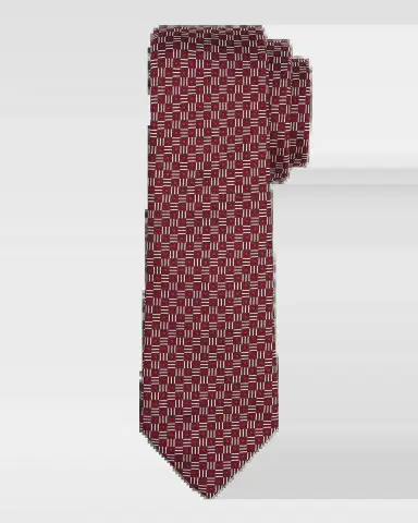 Emporio Armani Men's Micro-Geometric Square Silk Tie | Thumbnail 2 Emporio Armani Men's Micro-Geometric Square Silk Tie | Thumbnail 2