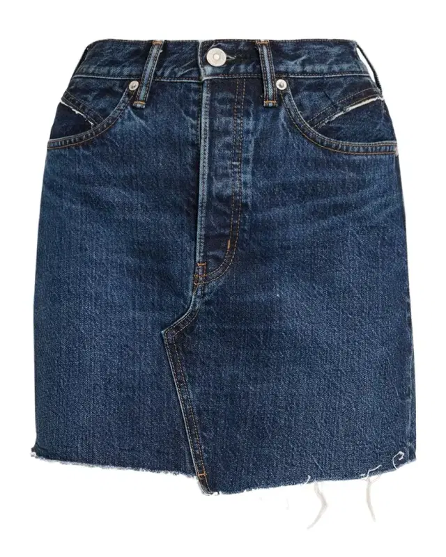 MOUSSY VINTAGE Duxbury Western Denim Mini Skirt