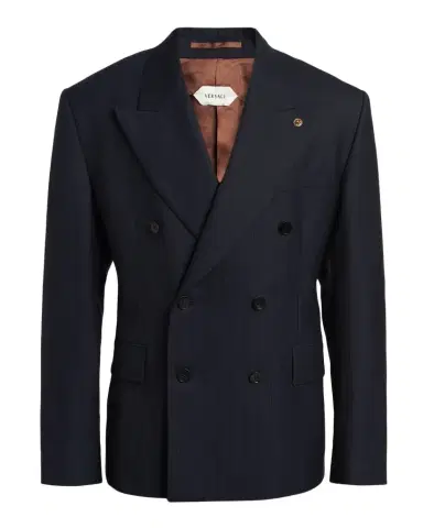 Versace Men's Pinstriped Wool Formal Jacket | Thumbnail 1 Versace Men's Pinstriped Wool Formal Jacket | Thumbnail 1