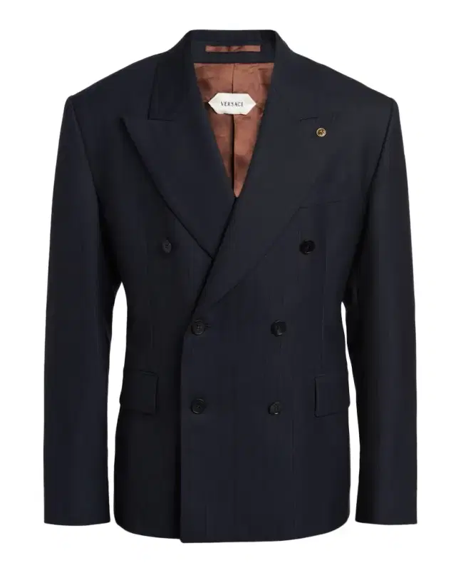 Versace Men 's Pinstriped Wool Formal Jacket