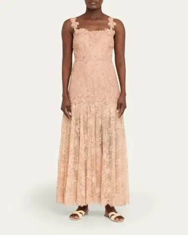 Kobi Halperin Ana Sleeveless Square-Neck Lace Maxi Dress | Thumbnail 2 Kobi Halperin Ana Sleeveless Square-Neck Lace Maxi Dress | Thumbnail 2