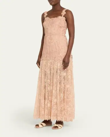 Kobi Halperin Ana Sleeveless Square-Neck Lace Maxi Dress | Thumbnail 4 Kobi Halperin Ana Sleeveless Square-Neck Lace Maxi Dress | Thumbnail 4