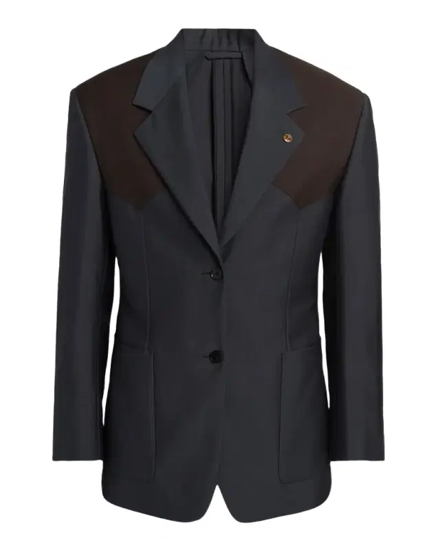 Men 's Single-Breasted Wool Formal Jacket