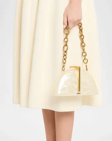 Cult Gaia Laguna Acrylic Half-Moon Clutch Bag | Thumbnail 2