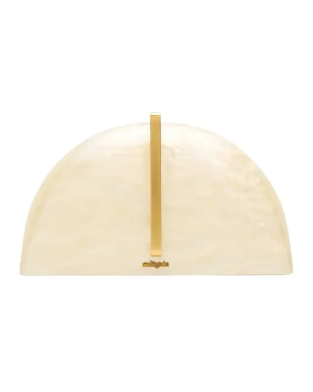 Cult Gaia Laguna Acrylic Half-Moon Clutch Bag